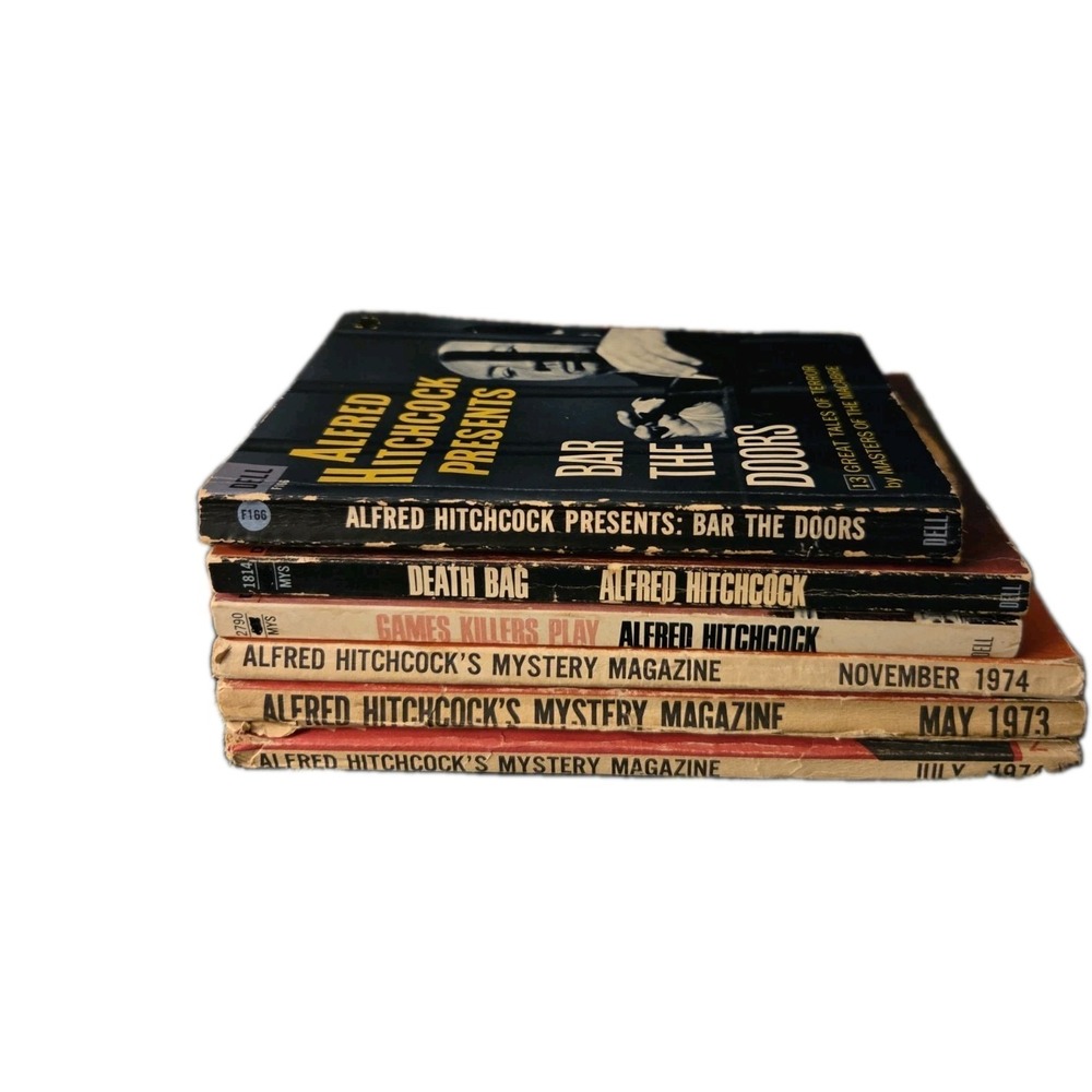 Alfred Hitchcock Lot - 3 Mystery Magazine (1973-74) 3 Paperbacks (1962,67,69)